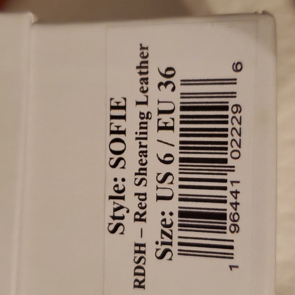 💥 Beautiisoles Sofie Cozy Slide Red Shearling Leather Shoes - Picture 11 of 13